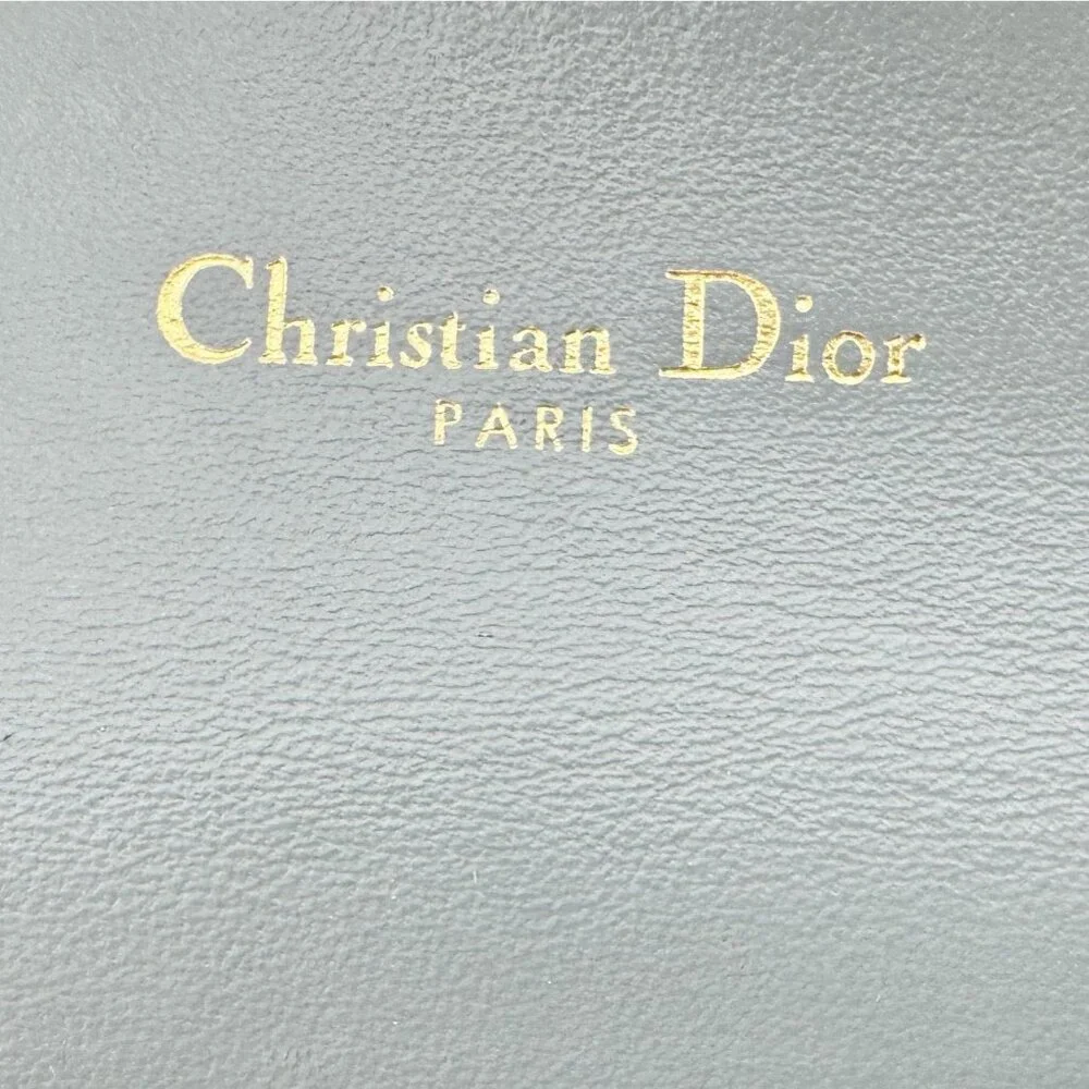Christian Dior Saddle Oblique Canvas Card Holder Gray